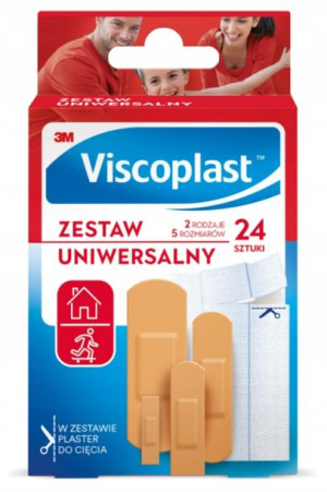 .Viscoplast uniwersalny zestaw plastrów 24 szt.