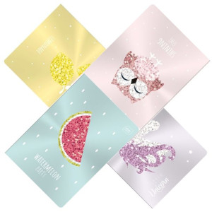 4x Zeszyt A5/16 W Kratkę Shine Mix Interdruk
