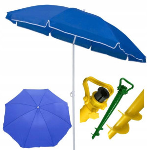 Parasol Ogrodowy Na Balkon Plaże Zestaw + Gratis