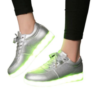 Sportowe buty LED srebrne podświetlane ROZ 39