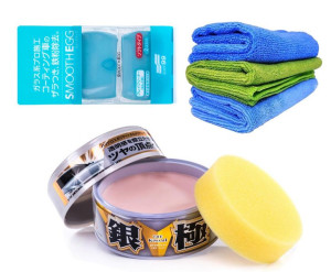 Soft99 Zestaw Wosk do jasnego lakieru + Glinka
