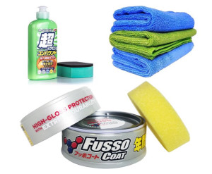 Soft99 twardy wosk Fusso Light Cleaner Mikrofibry