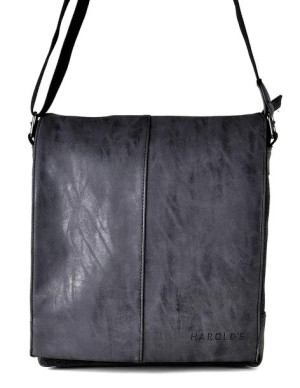 G3-69 Czarna Stylowa Torba Męska Na Ramię Listosnoszka Vintage Canvas Sakwa