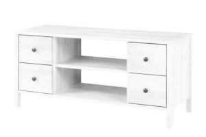 Szafka RTV 118x54x45 cm CUCULI biały Konsimo