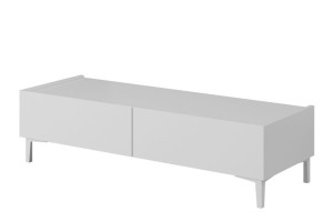 Szafka RTV 120x32x41,6 cm CASATI biały/dąb Konsimo