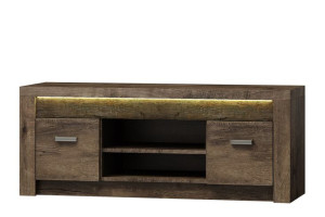 Szafka RTV 137x53x42 cm ALGORI jesion ciemny Konsimo