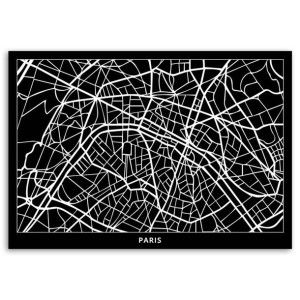 OBRAZ DO BIURA Paryż Plan Miasta 60x40