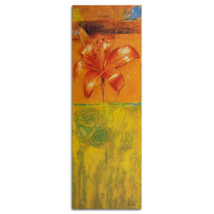 OBRAZ NA PŁÓTNIE Lilia Kwiat Akrylowy 30x90