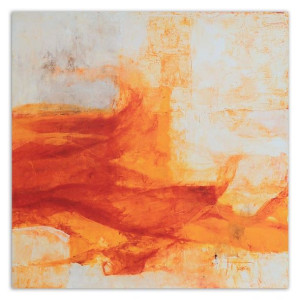 OBRAZ NA PŁÓTNIE Abstrakcja Pomarańczowa 60x60