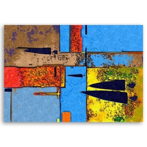 OBRAZ NA PŁÓTNIE Abstrakcja Kolorowa 90x60