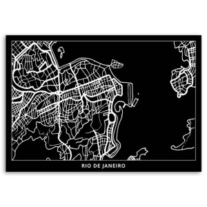 OBRAZ DO BIURA Rio de Janeiro Plan Miasta 60x40
