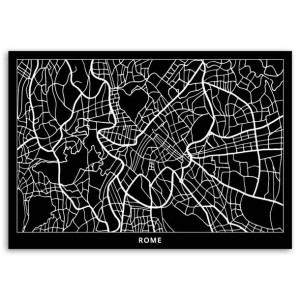 OBRAZ CANVAS DO BIURA Rzym Plan Miasta 90x60