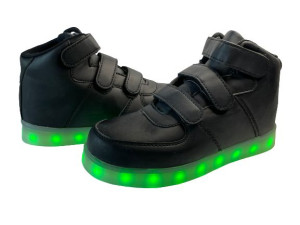 Czarne buty LED podświetlana podeszwa ROZ 32