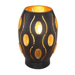 Biurkowa lampa crystals Narri czarna lampka na stół metalowa