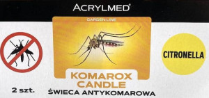 świeca antykomarowa opak 2 szt. citronella