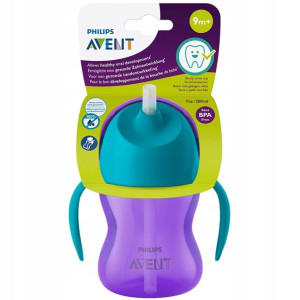 Kubek Ze Słomką Avent Scf796/02 9 M+ 200ml Butelka
