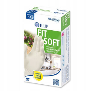 TULIP Fit Soft Rękawice latexowe rozm M - 100 szt