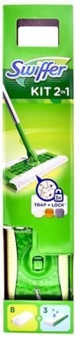 SWIFFER KIT Mop zestaw startowy 8 + 3 ściereczki