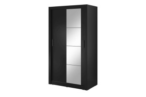 Szafa dwudrzwiowa 120x215x60 cm APERA czarny Konsimo