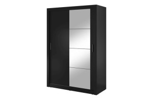 Szafa dwudrzwiowa 150x215x60 cm APERA czarny Konsimo