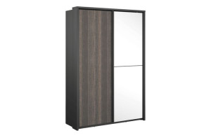 Szafa dwudrzwiowa 150x218x57 cm APERA czarny/wenge Konsimo