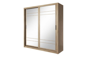 Szafa dwudrzwiowa 203x215x60 cm APERA dąb sonoma Konsimo
