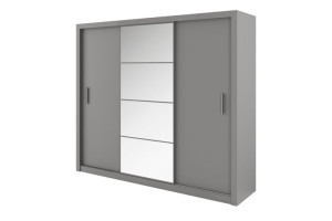 Szafa trzydrzwiowa 250x215x60 cm TIVO szary Konsimo