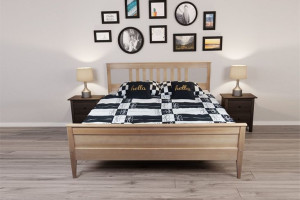 Łóżko rama 150x102x209 cm CUCULI dąb Konsimo