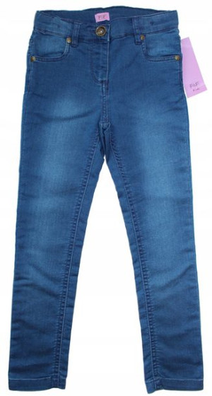 spodnie jeansowe jegginsy elastyczne F&F 128