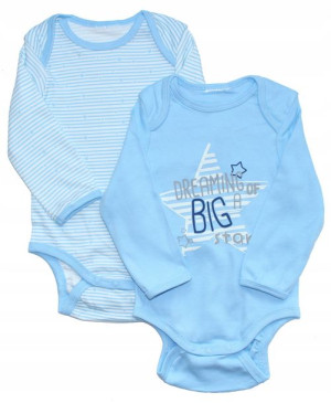 2 pak body z długim rękawem 80/9-12 m