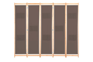 Parawan pokojowy 240x170x4 cm LUPIS brązowy Konsimo