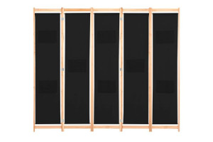 Parawan pokojowy 240x170x4 cm LUPIS czarny Konsimo
