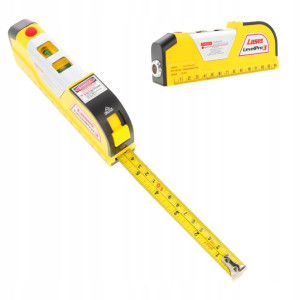 Poziomica Laserowa Led Z Miarą Zwijaną 250 Cm