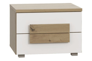 Szafka nocna 50,4x37,3x41,3 cm ARKINA dąb artisan/biały Konsimo