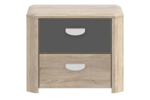 Szafka nocna 53,8x44x41,3 cm YOOP dąb sonoma/szary Konsimo