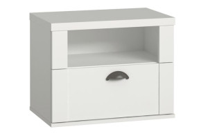 Szafka nocna 55,4x44,3x34,4 cm MARIDA biały Konsimo