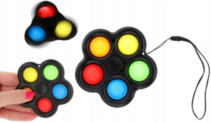 Simple Dimple Fidget Spinner Pop It Brelok 5 Pop
