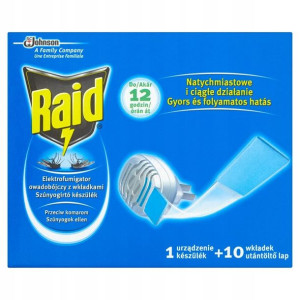 Raid Elektrofumigator przeciw komarom + 10 wkładów