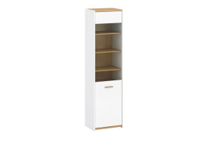 Witryna 53,5x202,5x41 cm ANTHO biały/dąb naturalny Konsimo