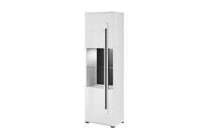 Witryna 60x204x39 cm TULSA biały połysk Konsimo
