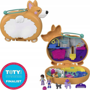 Mattel Polly Pocket Piesek Corgi GTN13 Duży zestaw