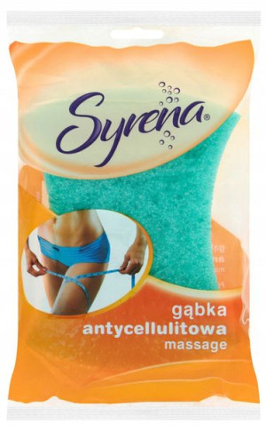 Syrena gąbka do kąpieli antycelulit MIX kolorów