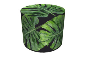 Pufa młodzieżowa 40x40x40cm RASIL ciemny zielony/czarny Konsimo