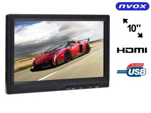 Monitor Led Hd 10cali Hdmi Vga Usb Av Bnc 12v 230v... (nvox Pc1018 Hd)