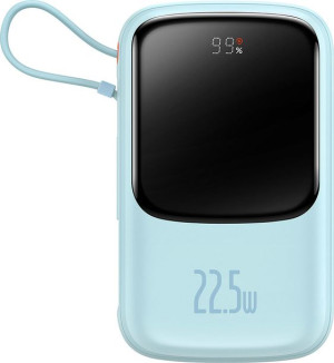 Powerbank Baseus Qpow 10000mAh wbudowany kabel USB-C 22.5W Quick Charge SCP
