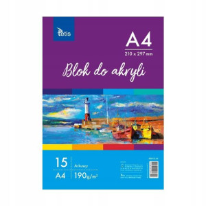 Blok do Akryli i Farb Olejnych A4 190 g/m2 15 ark