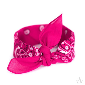 Bandama Bandamka 100% bawełna Bandana różowa