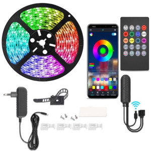 Taśma Led 10m Rgb Aplikacja Bluetooth Muzyka Pilot