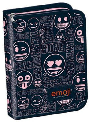 Piórnik dwuklapkowy bez wyposażenia PC-03 EMOJI Pink