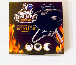 Grill Ogrodowy Na Kółkach 46x60cm + Podpałka + Narzędzie Do Grillowania
